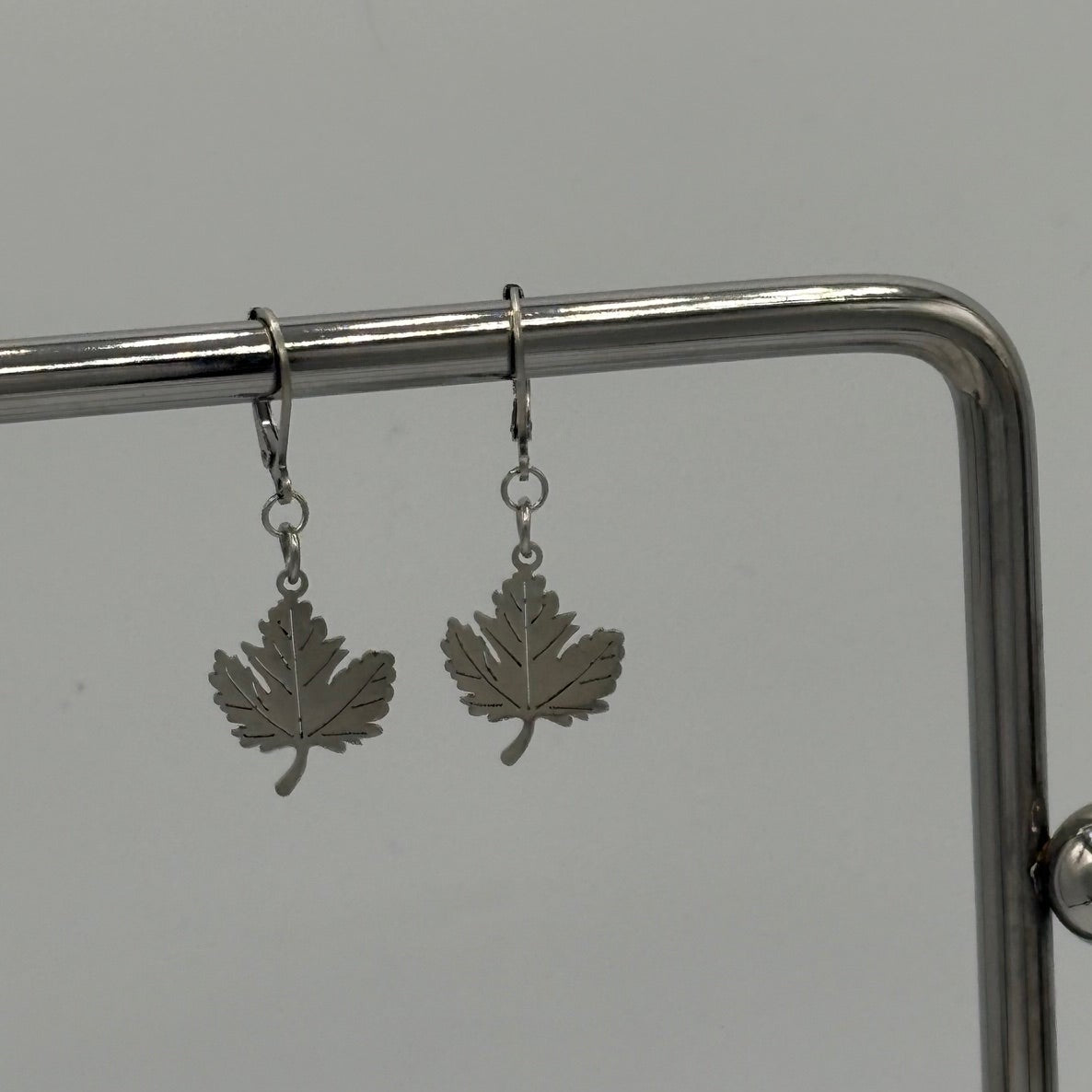 Maple Leaf Stainless Steel Earrings