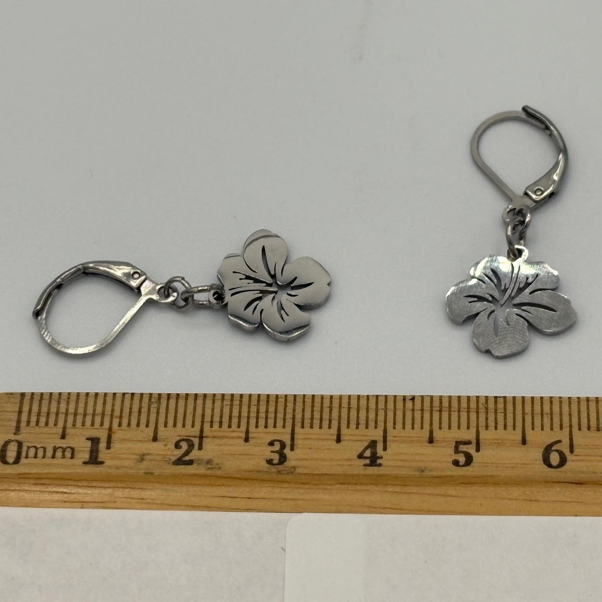 Hibiscus Flower Stainless Steel Earrings