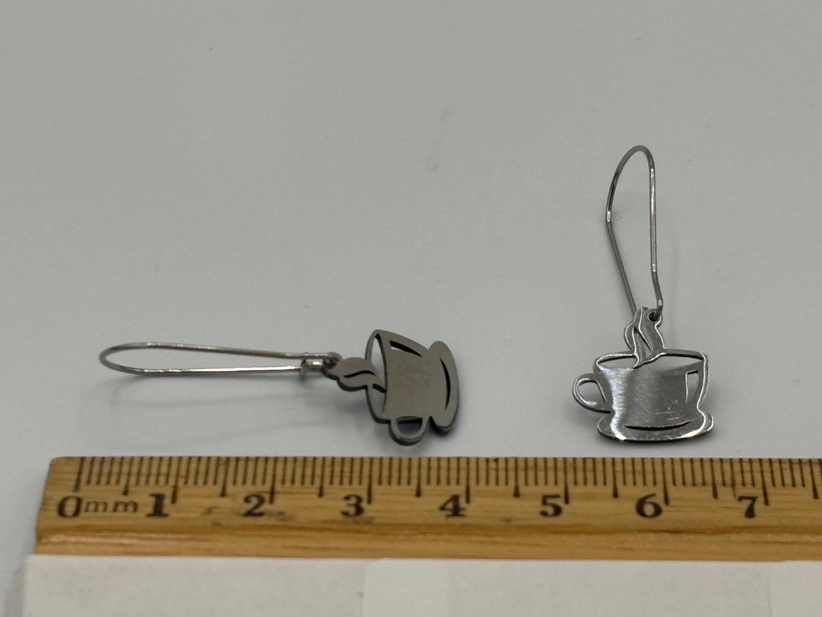 Coffee O'clock Stainless Steel Earrings