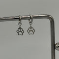 Furry Friend Paw Print Stainless Steel Earrings