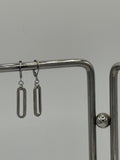 Long Hammered Ring Stainless Steel Earrings