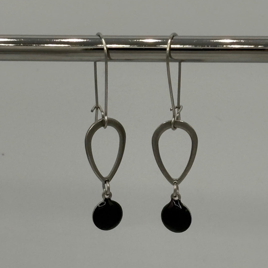 Night Beaded Stainless Steel Earrings