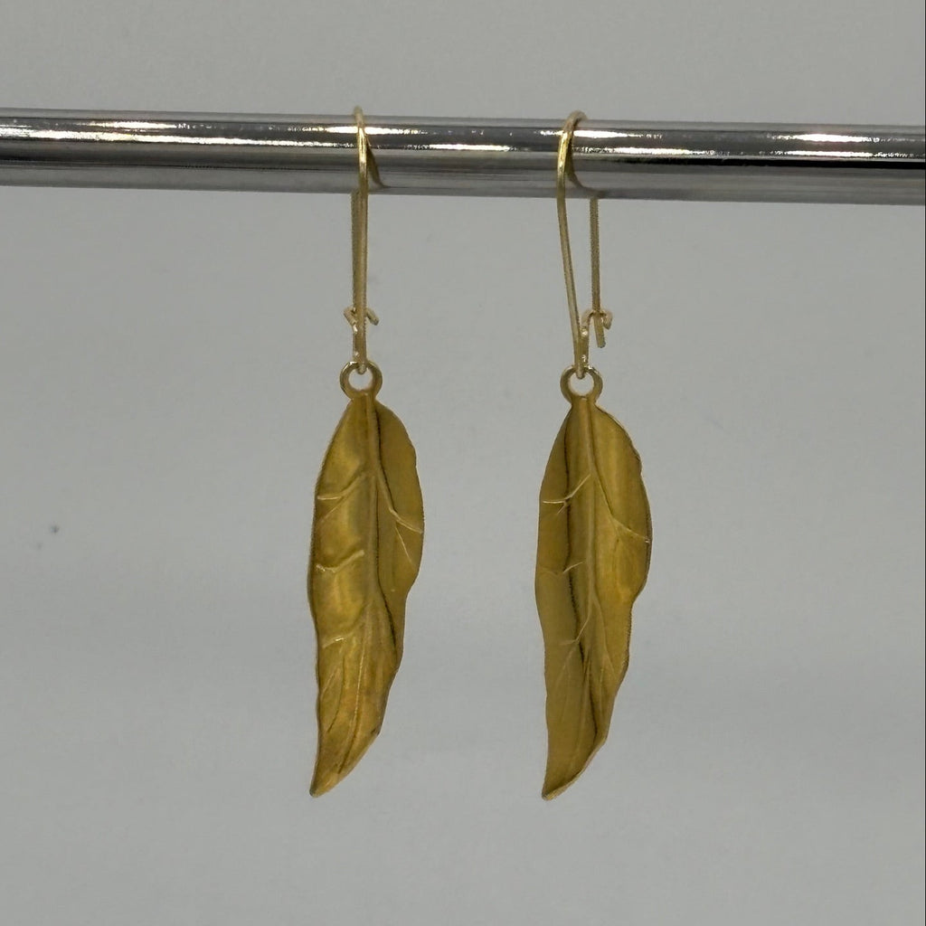 Gold Leaf Stainless Steel Earrings