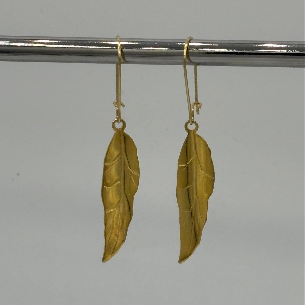Gold Leaf Stainless Steel Earrings