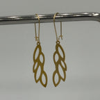 Golden Leaf Cascade Stainless Steel Earrings