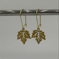 Gold Maple Leaf Stainless Steel Earrings