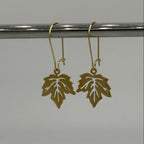 Gold Maple Leaf Stainless Steel Earrings
