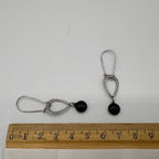 Night Beaded Stainless Steel Earrings