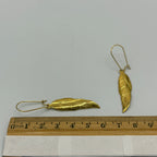 Gold Leaf Stainless Steel Earrings