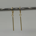 Gold Stem Stainless Steel Earrings