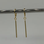 Gold Stem Stainless Steel Earrings