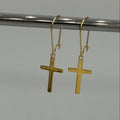 Gold Cross Stainless Steel Earrings