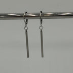 Silver Stem Stainless Steel Earrings
