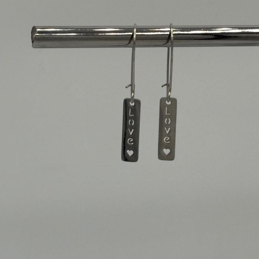 Love Charm Stainless Steel Earrings