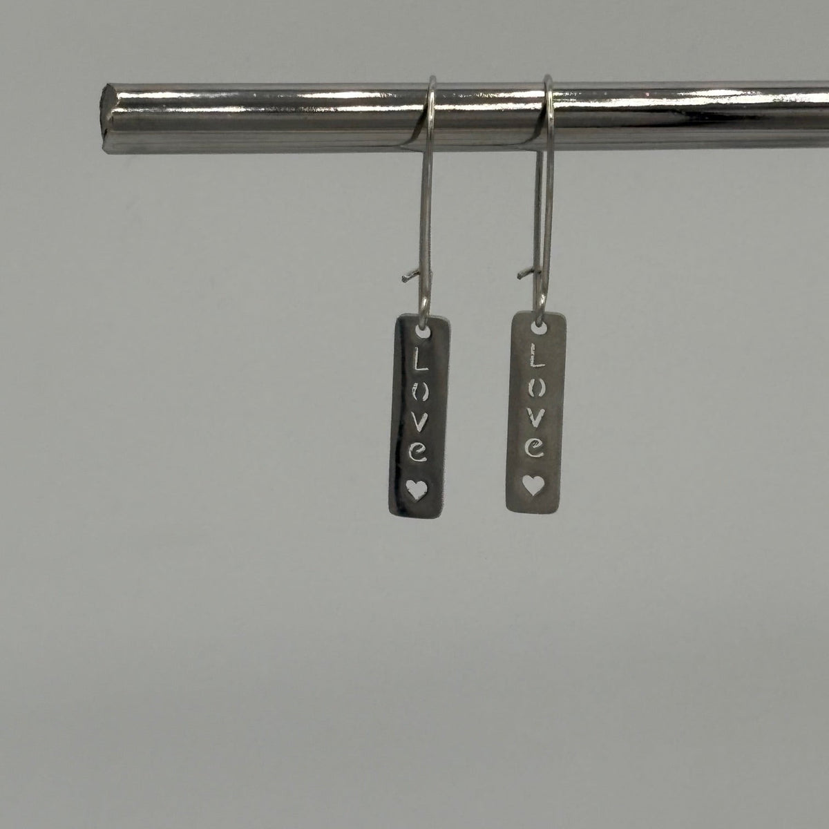 Love Charm Stainless Steel Earrings