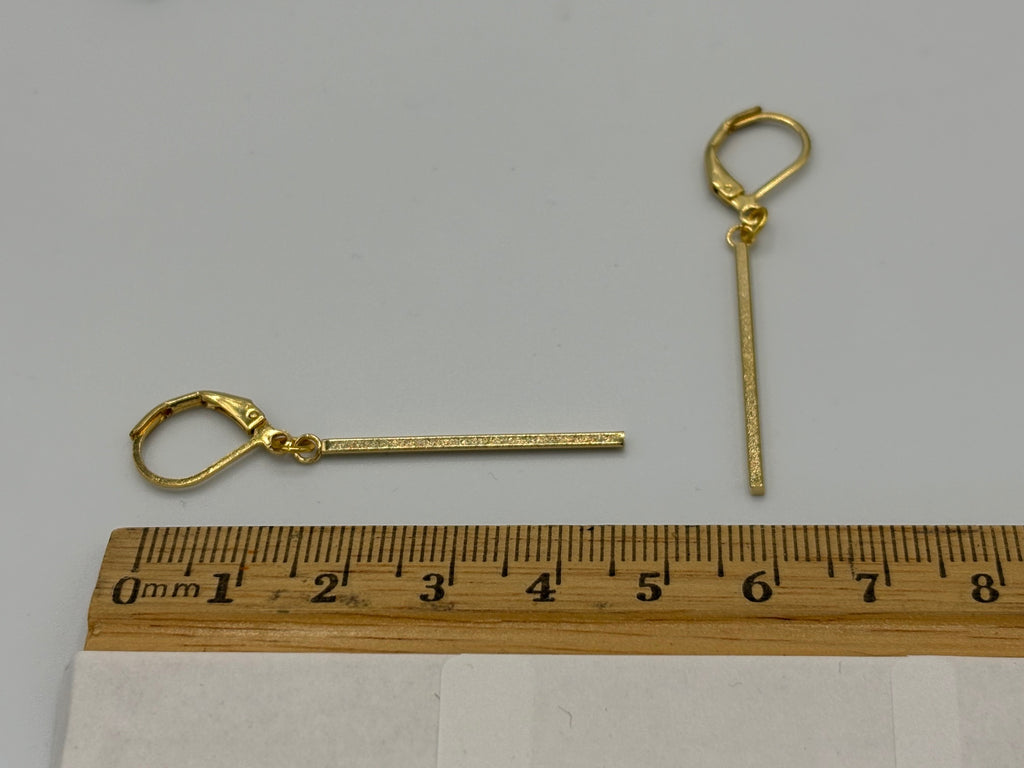 Gold Stem Stainless Steel Earrings