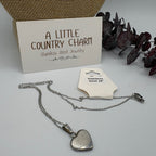 Glossy Heart 18" Stainless Steel Necklace