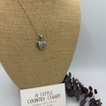 Glossy Heart 18" Stainless Steel Necklace