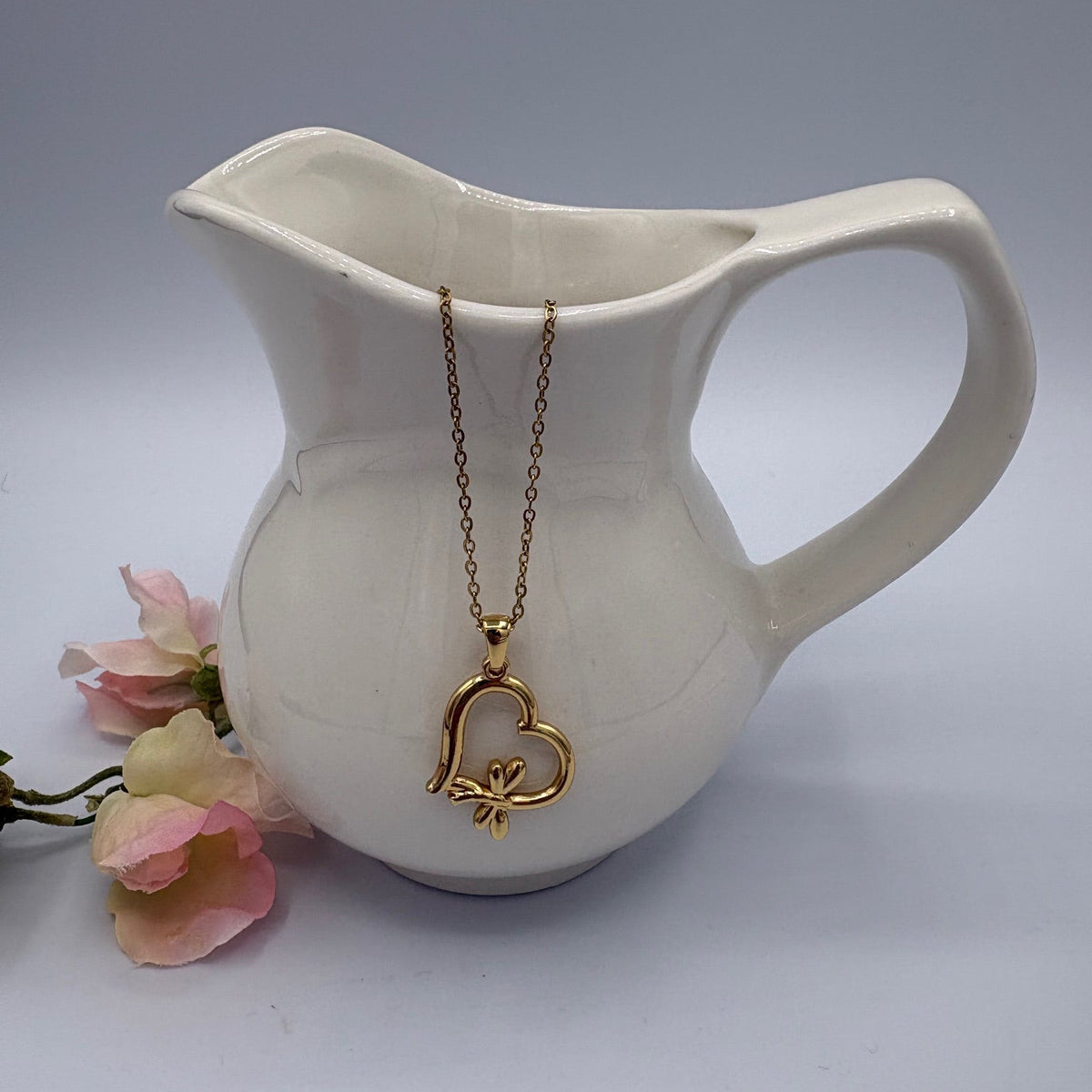 Romantic Dragonfly 20" Stainless Steel Necklace