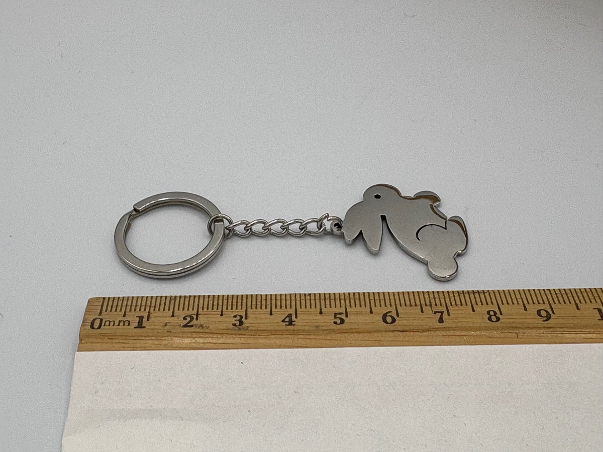 Bunny Stainless Steel Keychain