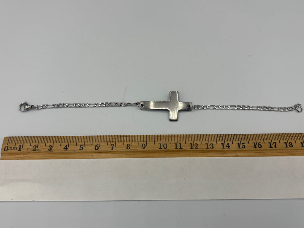 Chunky Cross Stainless Steel Bracelet