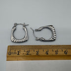Basket Hoop Stainless Steel Earrings