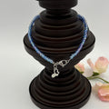 Shimmer Butterfly 10" Beaded Stainless Steel Anklet