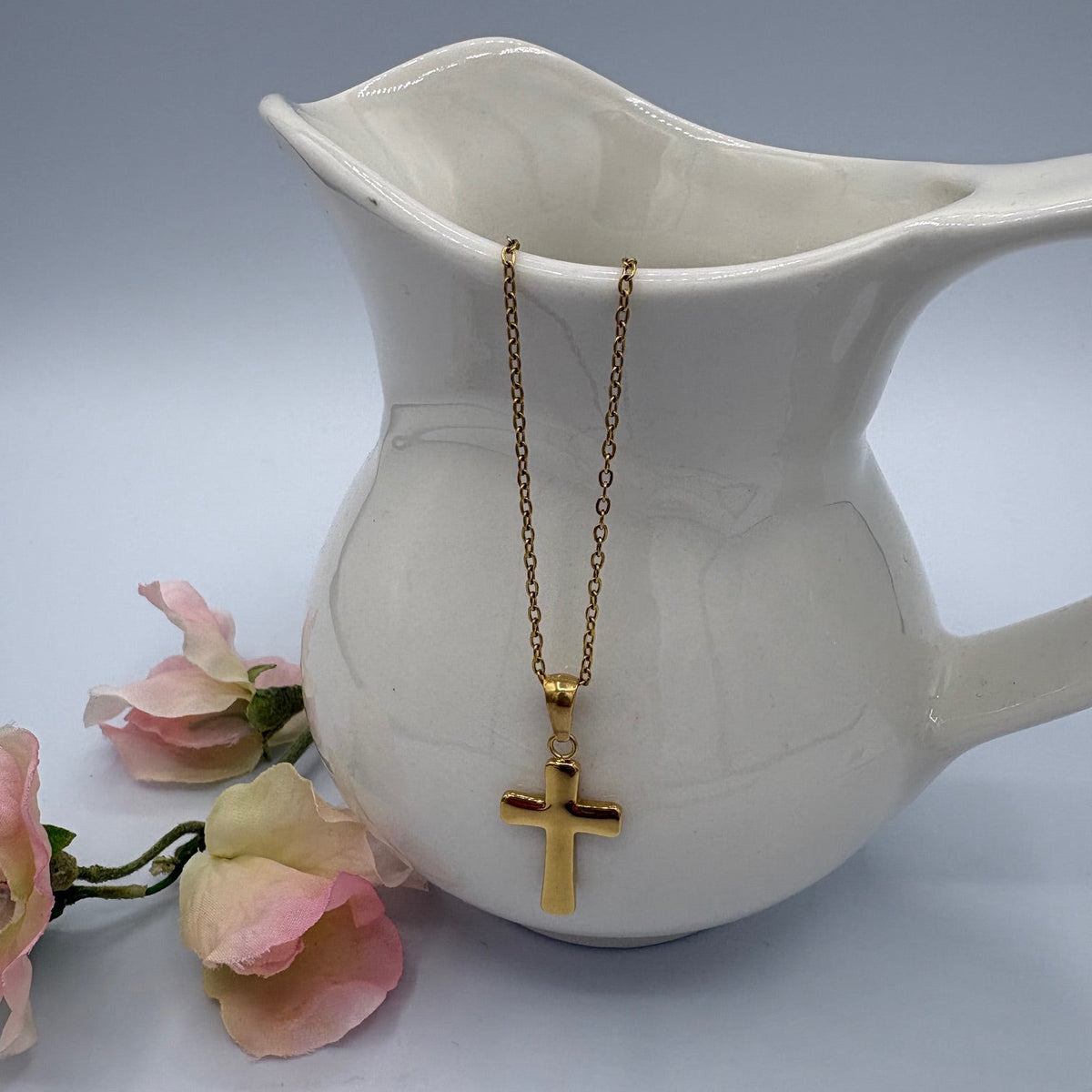 Triumphant Cross 18" Stainless Steel Necklace