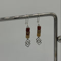 Beaded Charm Stainless Steel Earrings