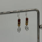 Beaded Charm Stainless Steel Earrings