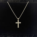Horizon Cross 23" Stainless Steel Necklace