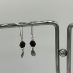 Chocolate Blooms Beaded Stainless Steel Earrings
