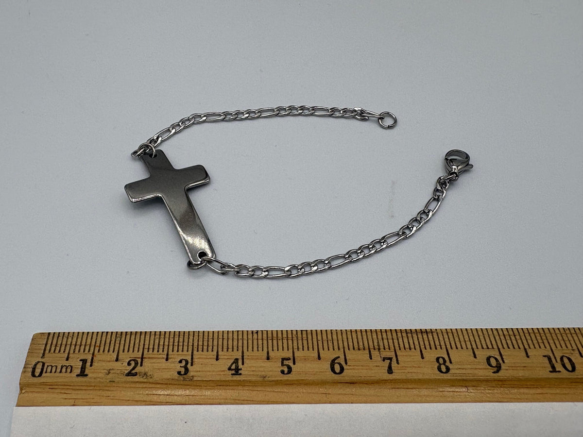 Chunky Cross Stainless Steel Bracelet