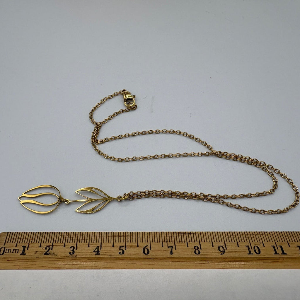 Garden Tulip 20" Stainless Steel Necklace