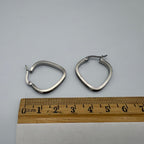 Heart Hoop Stainless Steel Earrings