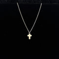 Mini Stone Cross Stainless Steel Necklace