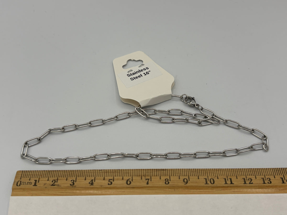 Medium Stainless Steel Paperclip Chain