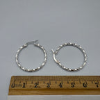Twisted Hoop Stainless Steel Earrings