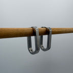 Boxy Hoop Stainless Steel Earrings