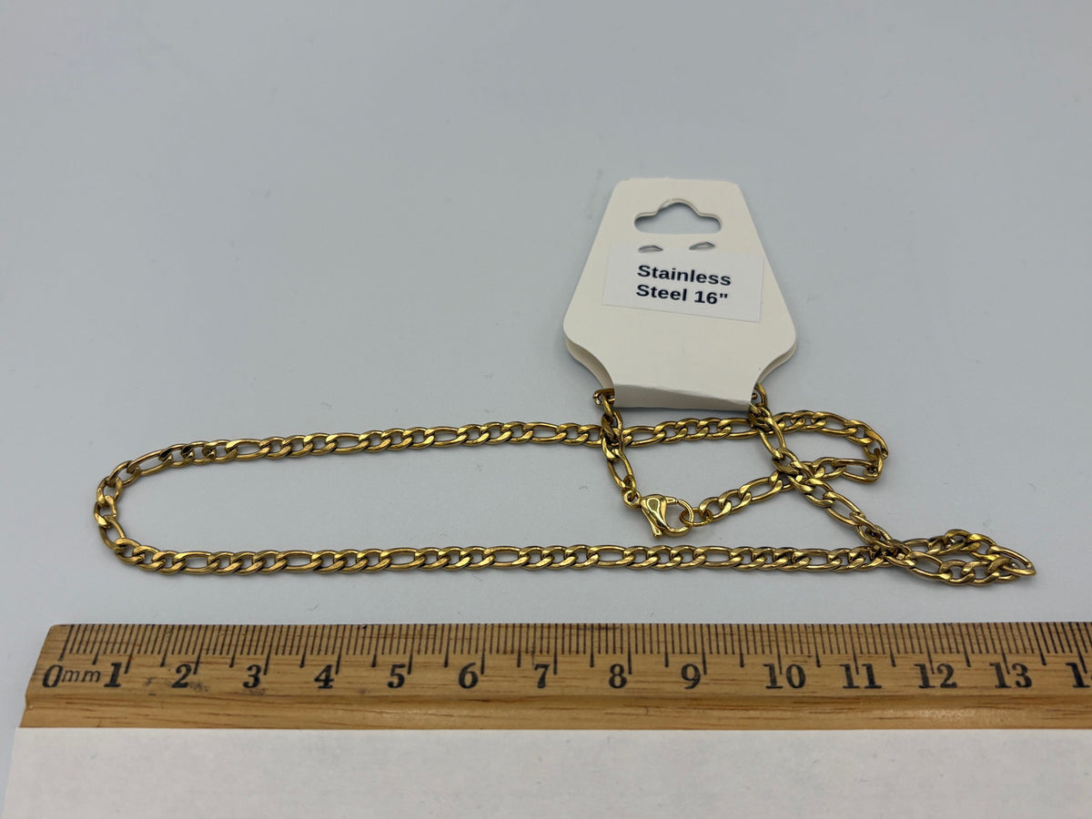 Gold-plated Stainless Steel Curb Chain