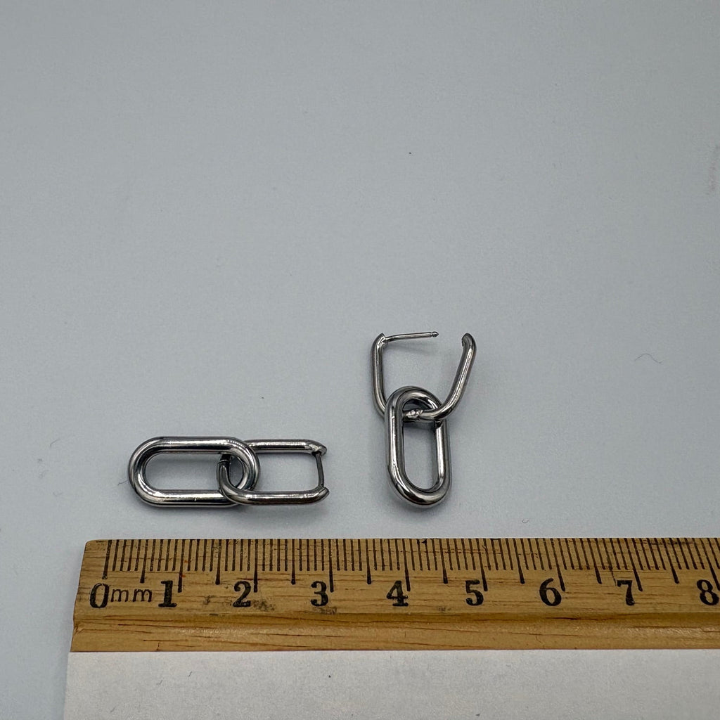 Chain Link Stainless Steel Earrings