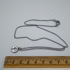 Precious Cross Silhouette 20" Stainless Steel Necklace