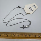 Cross Outline 18" Stainless Steel Necklace
