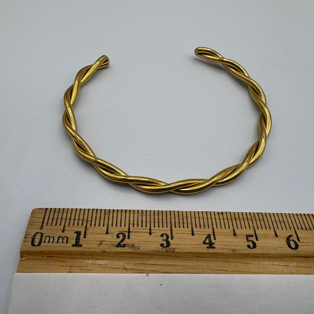 Golden Rope Bangle Stainless Steel Bracelet
