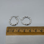Twisted Classy Hoop Stainless Steel Earrings