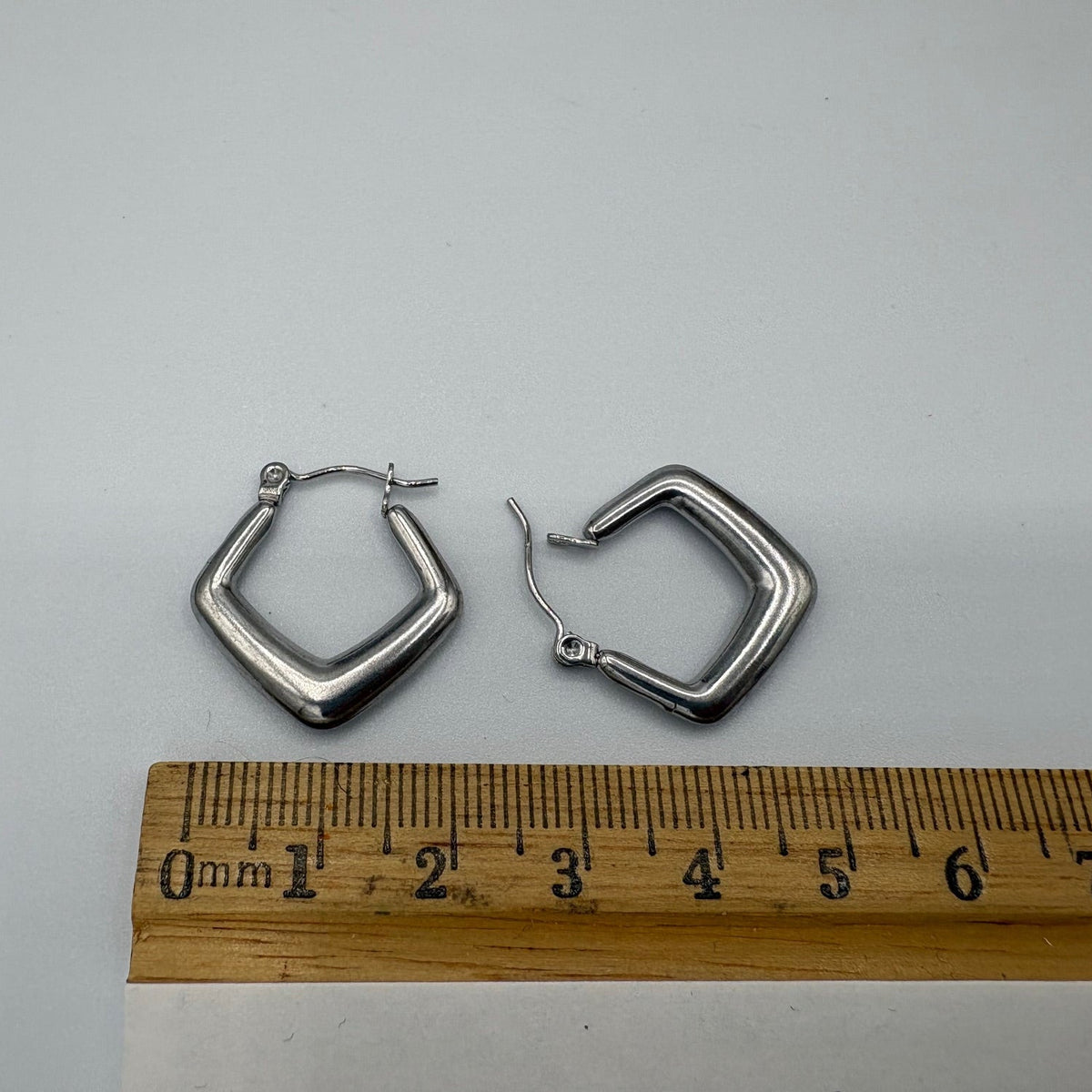 Gem Hoop Stainless Steel Earrings