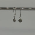 Hammered Silver Coin Stainless Steel Earrings
