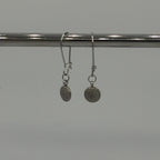 Hammered Silver Coin Stainless Steel Earrings