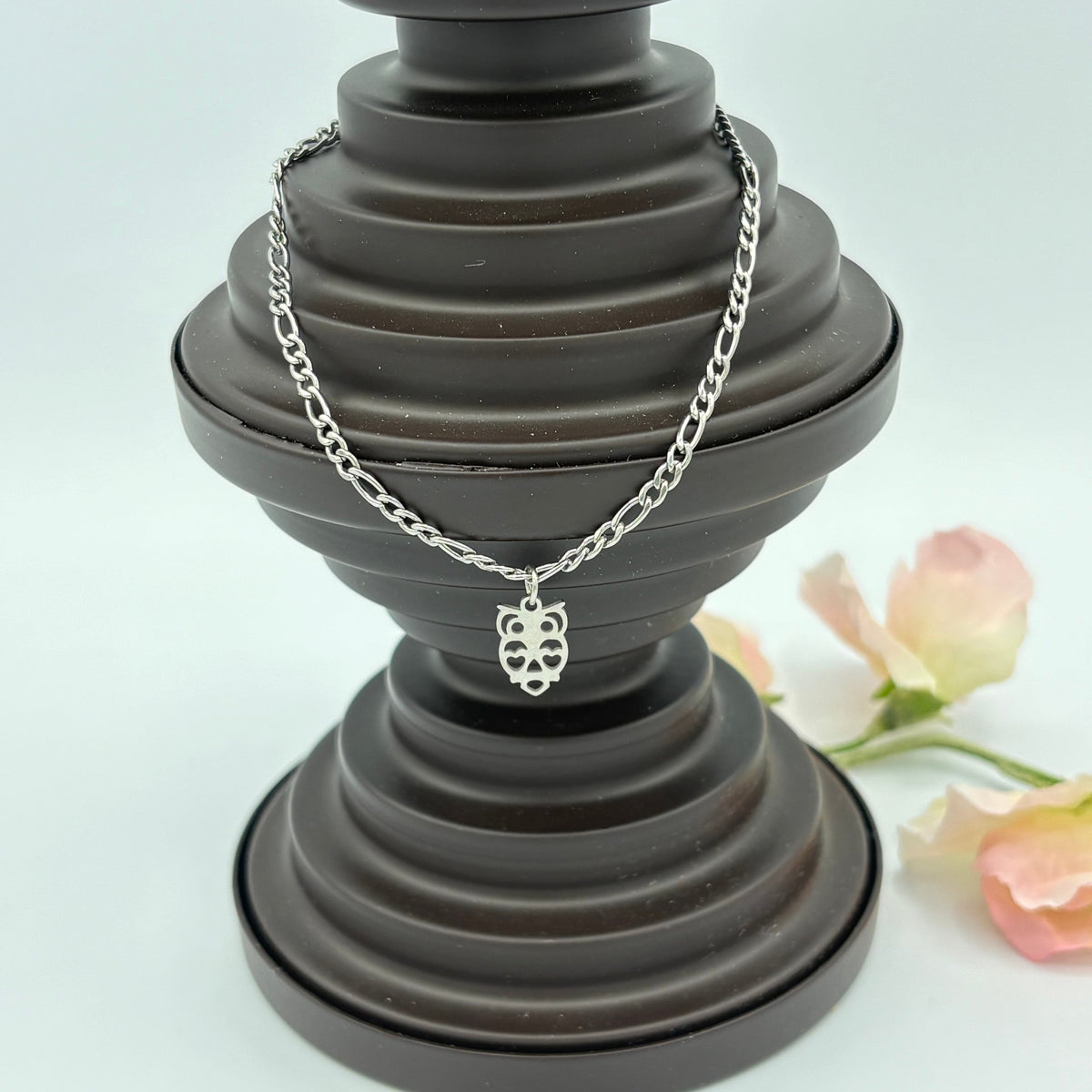 Owlet Charm 10" Stainless Steel Anklet