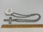 King Size Cross 24" Stainless Steel Necklace